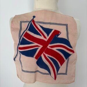 Vintage British Flag Handkerchief | Royal Collectible | union jack scarf